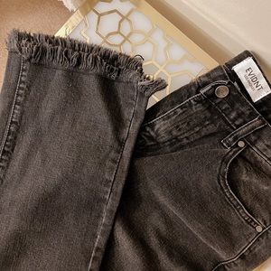 Black Fringed Jeans by Evidnt